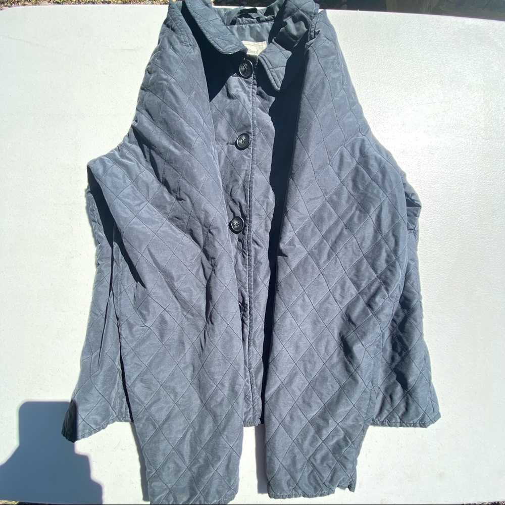 Blue/Gray LL Bean Quilted Cotton Jacket